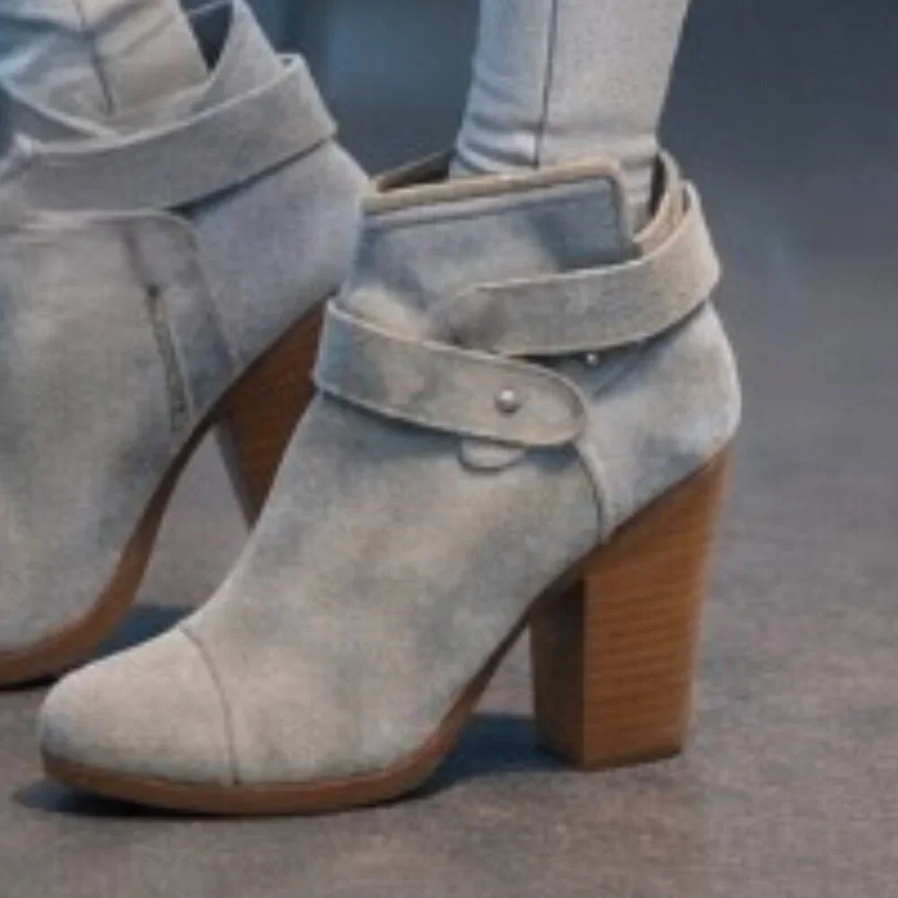 Rag And Bone Harrow Granite Suede Ankle Boot Size 36.5 (US 6.5)